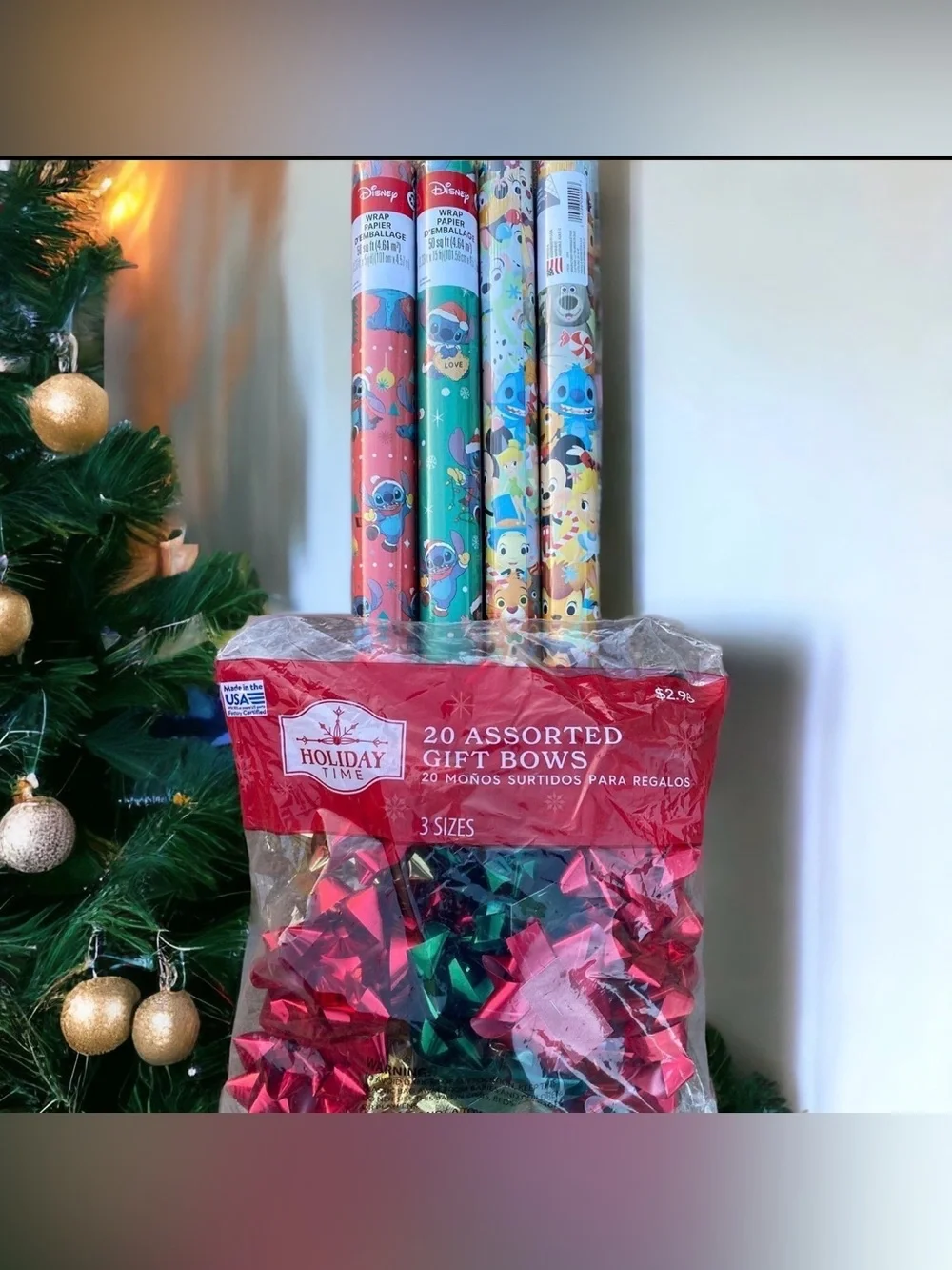 Disney Lilo and Stitch Gift Wrap Bundle w/ extras